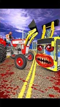 Franklin Vs Haunted JCB Bus In Indian Bike Driving 3D #shortsfeed