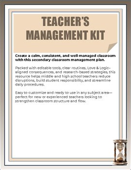 Secondary Classroom Management Pack | Routines, Procedures & Logical Consequence