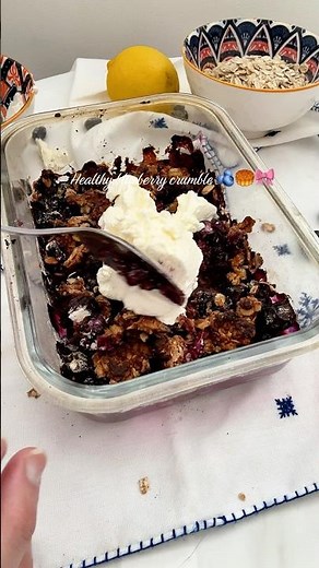 #blueberrycrumble #crumble #healthydessert