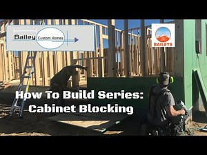 How To Build Series: Cabinet Blocking, Why We Need it and How to Install It