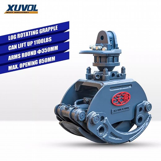 [Hot Item] Rotator Grab! ! ! Hydraulic Rotating Wood Grab Excavator Grapple Opening 36inch Log Grapple for Excavator
