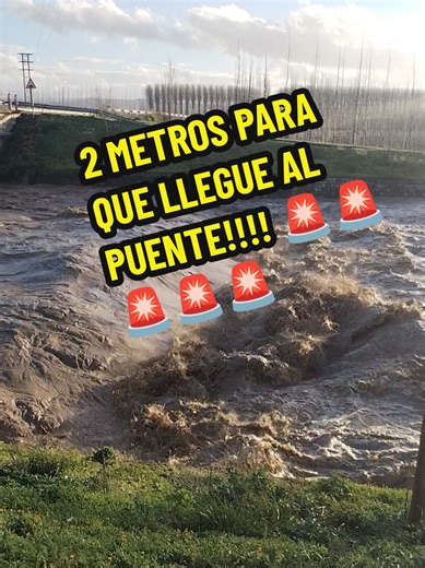 2 METROS para que llegue al puente #inundacion #borrasca #catastrofe #rio #riogenil