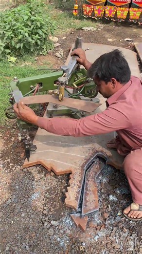 Rotavator Foot Bending With Hydraulic Press | Gobal Hockey Cutting With Gas Cutter #hydraulicpress