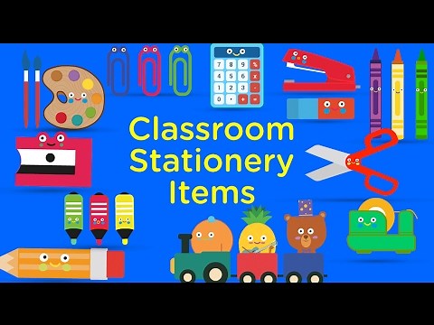 15 stationery names for kids to learn | Kids learning song