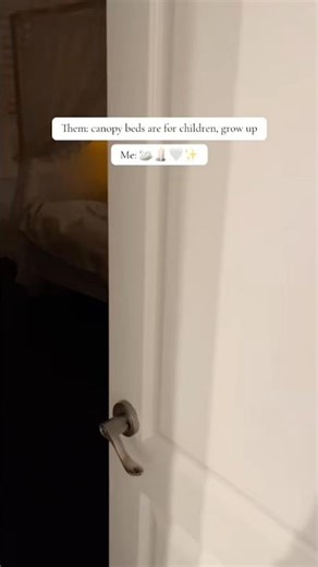 Canopy beds are not just for children, they are for everybody and all ages 🤍🕯️🦢