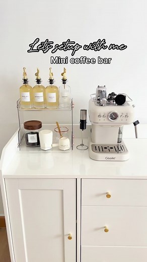 Setting Up My Mini Coffee Bar at Home | Aesthetic Coffee Machine