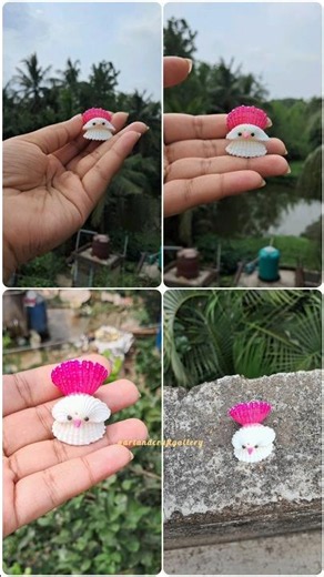 DIY Cute Seashell Bird 🐦✨️ #shorts #diy #new #cute #seashell #birds #craft