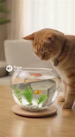 Fish Slaps White Cat — Orange Cat Strikes Back! #cat #funnyvideo