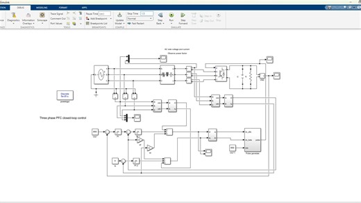 三相功率因数校正控制仿真matlab simulink