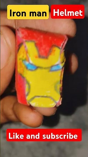 How to make Iron man helmet from paper. small Iron man paper helmet. #toyys