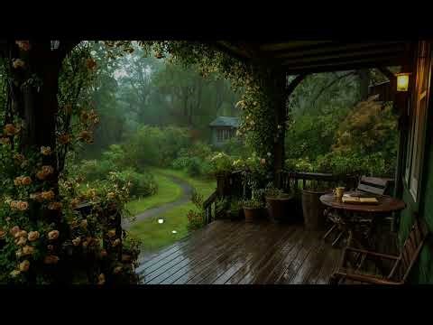 【No Ads】Rainy Spring Reading Nook ASMR with SOFT RAIN Sound | Sleep,Study and Relaxation, Meditation