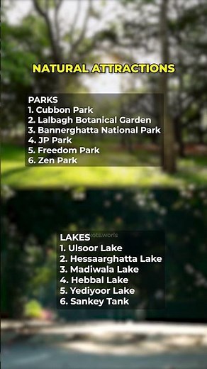 Top 50 Best Places To Visit In Bangalore In 2025 #bangalore