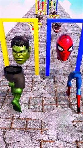 GTA V Queen Run 😱 Spider-Man vs Hulk! Funny Epic Challenge #spiderman #shorts #hulk