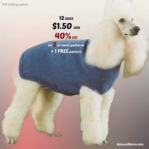 RETIREMENT-SALE*** Dog Sweater Knitting Pattern – Easy Pet Jumper in 12 Sizes, Cozy Winter Coat - Etsy