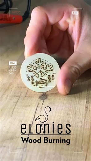 ❄️🔥 Wood Burning Art | The Elegance of Snowflakes #woodburning #pyrography #snowflakesart #winterart