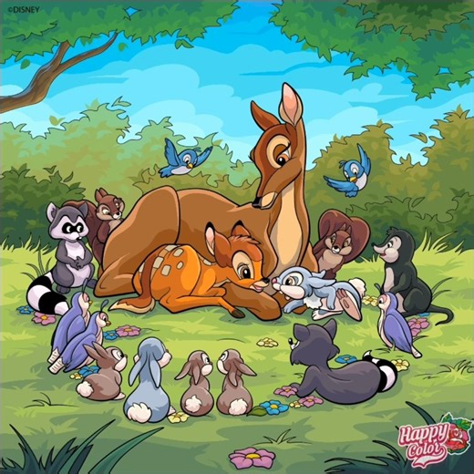 Happy Color Speedpaint: Bambi (1942) Final Scene #shorts