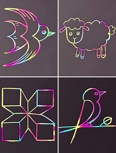 87K views · 690 reactions | Cute DIY Scratch Art Ideas Kids Can Make at Home :) | Simple Crafts | Facebook
