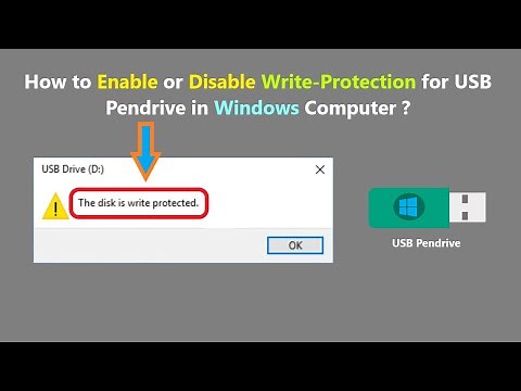 How to Enable or Disable Write-Protection for USB Pendrive in Windows Computer ?