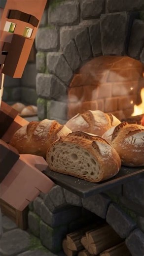 How Minecraft Villagers Make Bread from Scratch! 🌾