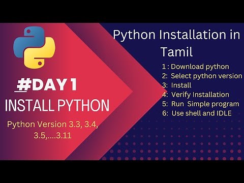 Python Installation In Tamil - Python 3.11- download & install python in windows . python3 windows