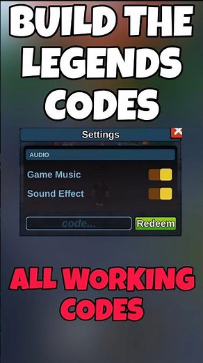Build The Legends Codes | Roblox