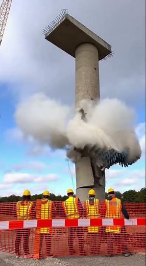 Bridge Demolition Goes Wrong — Pier Collapses in Seconds 😱🏗️💥#BridgeDemolition#ConstructionFail👀😱😭🙀🤯