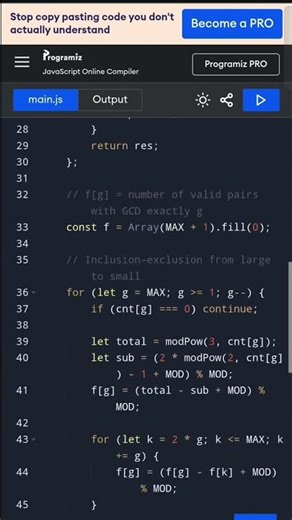 Count Pairs of Disjoint Subsequences with Equal GCD | Hard DSA | JavaScript Solution