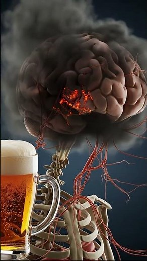 Alcohol's Effect on Neural Pathways (Symbolic 3D Visualization)