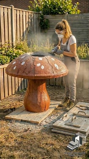 Giant Mushroom Planter Transformation! From Wire Mesh to Garden Masterpiece #diy #gardenideas