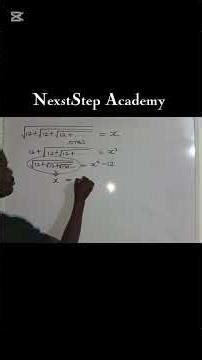 Infinite continued radicals #roots #formula #maths #quadratic #students