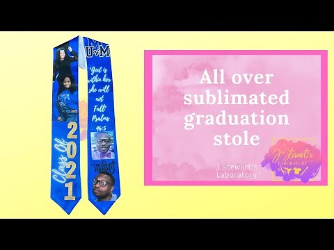 All Over Sublimation Graduation Stole | Design With Canva