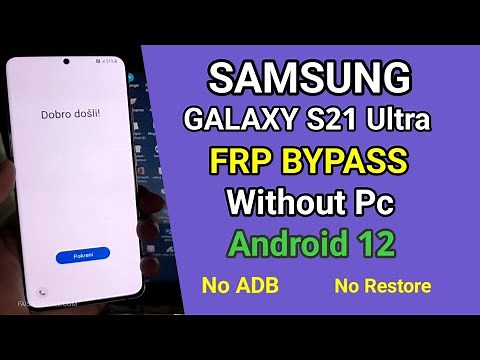 Samsung Galaxy S21 Ultra FRP Bypass Without Pc Android 12 || No ADB || No Backup || All Samsung FRP