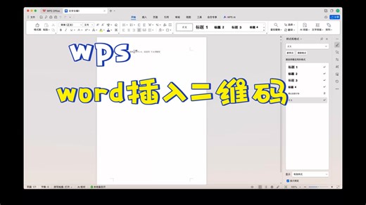 利用wps生成二维码