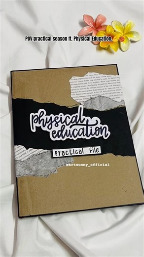 Physical education file cover idea ✨ #PracticalFile #SchoolProject #ProjectVibes#shorts #viral