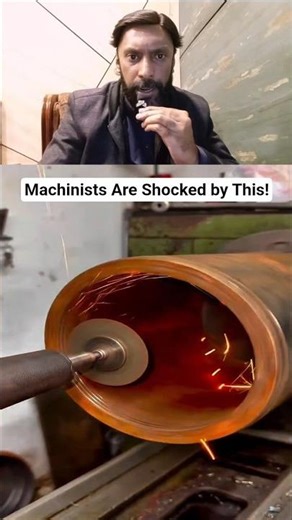 Internal Thread Cutting on Lathe Using Grinder | Precision Metalworking #shorts