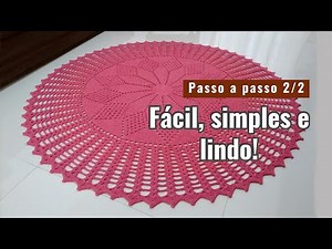 ROUND CROCHET RUG FOR LIVING ROOM 150CM SIMPLE AND EASY | STEP BY STEP PART 2 @MulekeArtesao
