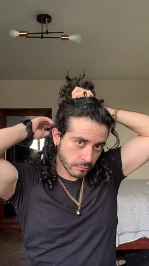 Half Up Bun Curly Hairstyle Tutorial