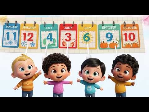 Months of the Year Song 📅 Fun Learning Nursery Rhyme for Babies & Toddlers | Learn Months