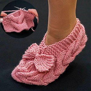 1.7K views · 13 reactions | How to knit slippers with knitting needles - a detailed tutorial! | Miarti - Crochet and Knitting | Facebook