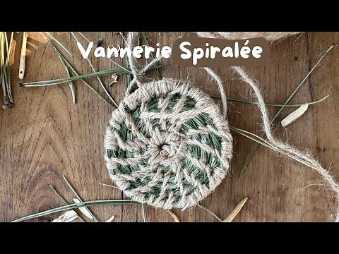 Artisanat Sauvage : Vannerie spiralée avec des aiguilles de pin | Vannerie sauvage #14