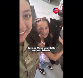 Airman Almost Knocked Over By Bestie After Returning Home | Happily TV