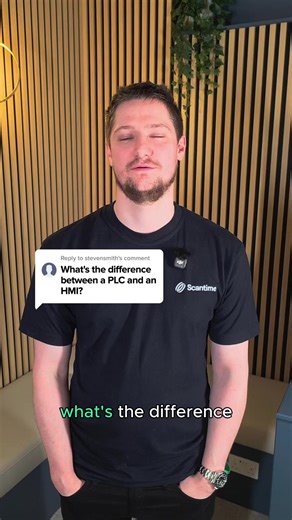 What’s the difference between a PLC and an HMI? 🤔 A PLC is a programmable logic controller. It controls the process and makes decisions. An HMI is a human-machine interface. It displays what is happening inside the PLC and allows operators to interact with the system. ✅ Your next step starts here: www.scantime.co.uk | Scantime Automation & Training