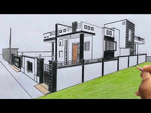 How to Draw a House in 2-Point Perspective