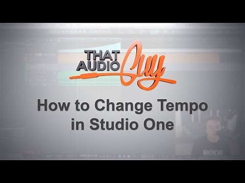 How to Change Tempo in Studio One | That Audio Guy