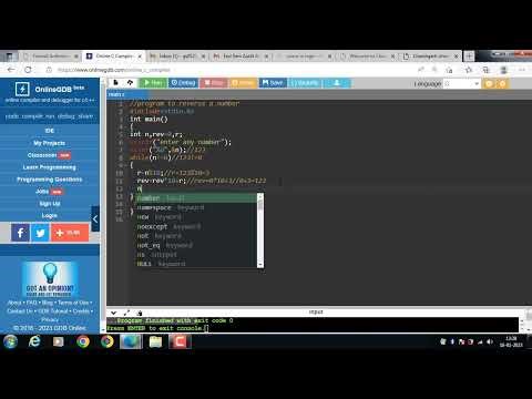 C program to reverse a number.