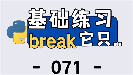 新手易错点：Python 嵌套循环中 break 的正确用法