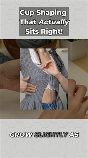 Perfectly fitted cups every time with this method #crochet #cardigan