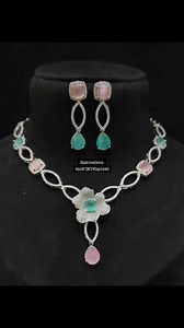 Dazzling Colorful necklace collections from jijaicreations what's app no.7397739200 | Jijai Creations