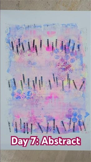 Day 7: Abstract! #marchprintingchallenge #abstractart #gelprintingtutorial #shortsfeed