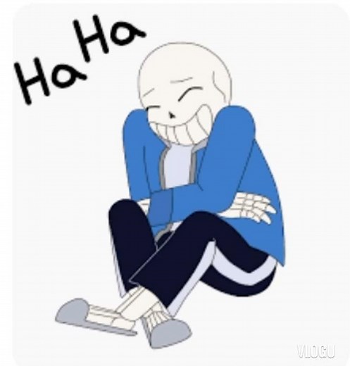 sans laughing